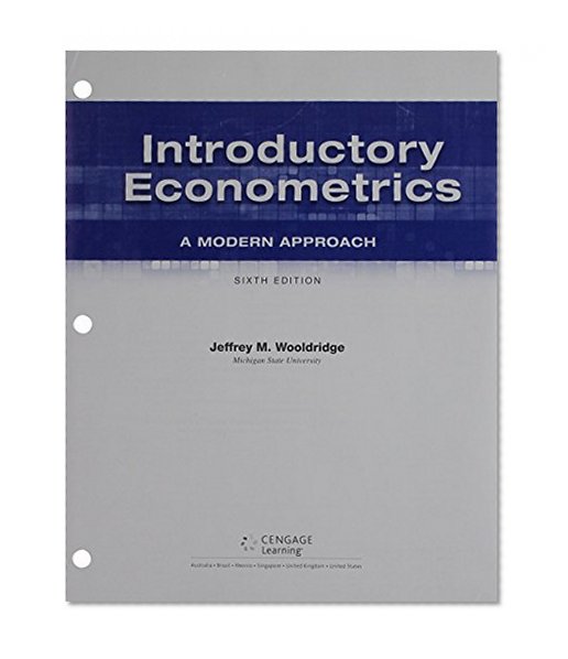 Book Cover Bundle: Introductory Econometrics: A Modern Approach, Loose-leaf Version, 6th + LMS Integrated for MindTap Economics, 1 term (6 months) Printed Access Card