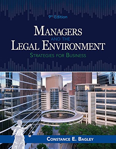 Book Cover Managers and the Legal Environment: Strategies for Business