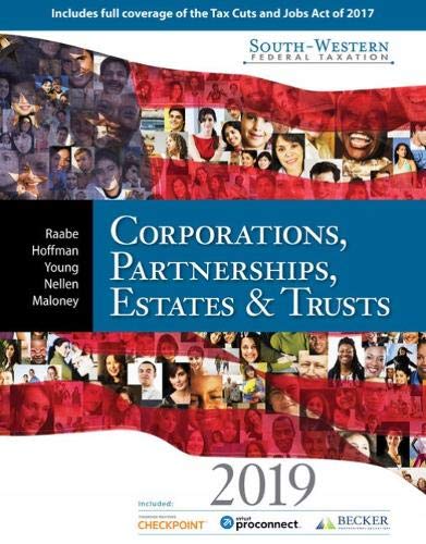 Book Cover South-Western Federal Taxation 2019: Corporations, Partnerships, Estates and Trusts (with Intuit ProConnect Tax Online 2017& RIA Checkpoint, 1 term (6 months) Printed Access Card)