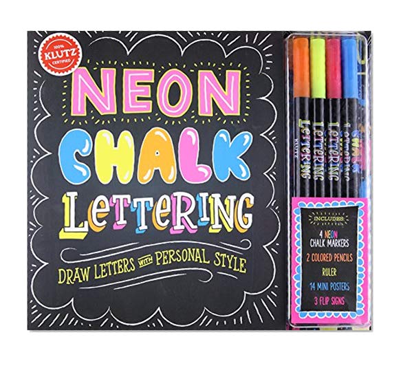 Book Cover Klutz Neon Chalk Lettering Toy