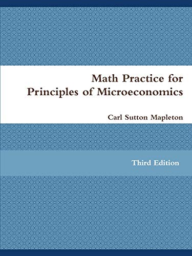 Book Cover Math Practice for Principles of Microeconomics