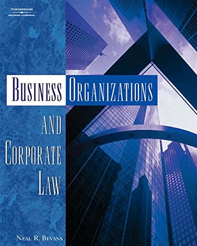 Book Cover Business Organizations and Corporate Law