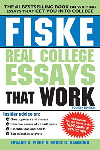 Book Cover Fiske Real College Essays That Work (Fiske College Guides)