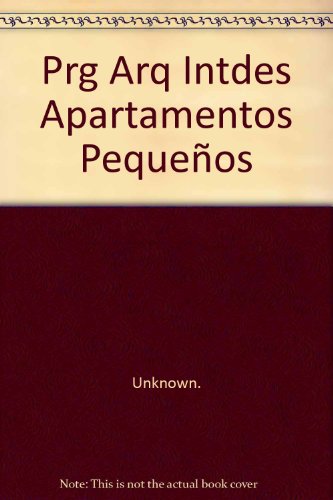 Book Cover Prg Arq Intdes Apartamentos Peque?os