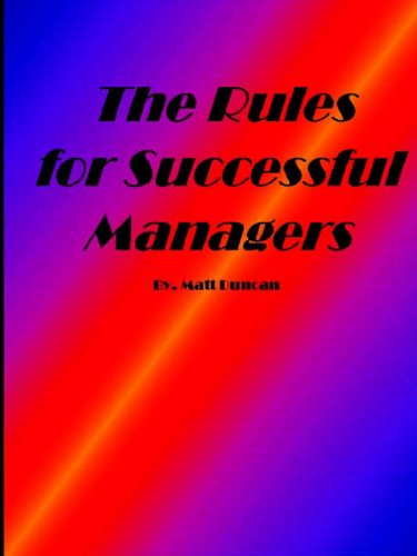 Book Cover The Rules for Successful Managers
