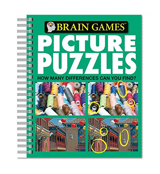 Book Cover Picture Puzzles: How Many Differences Can You Find? (Brain Games)