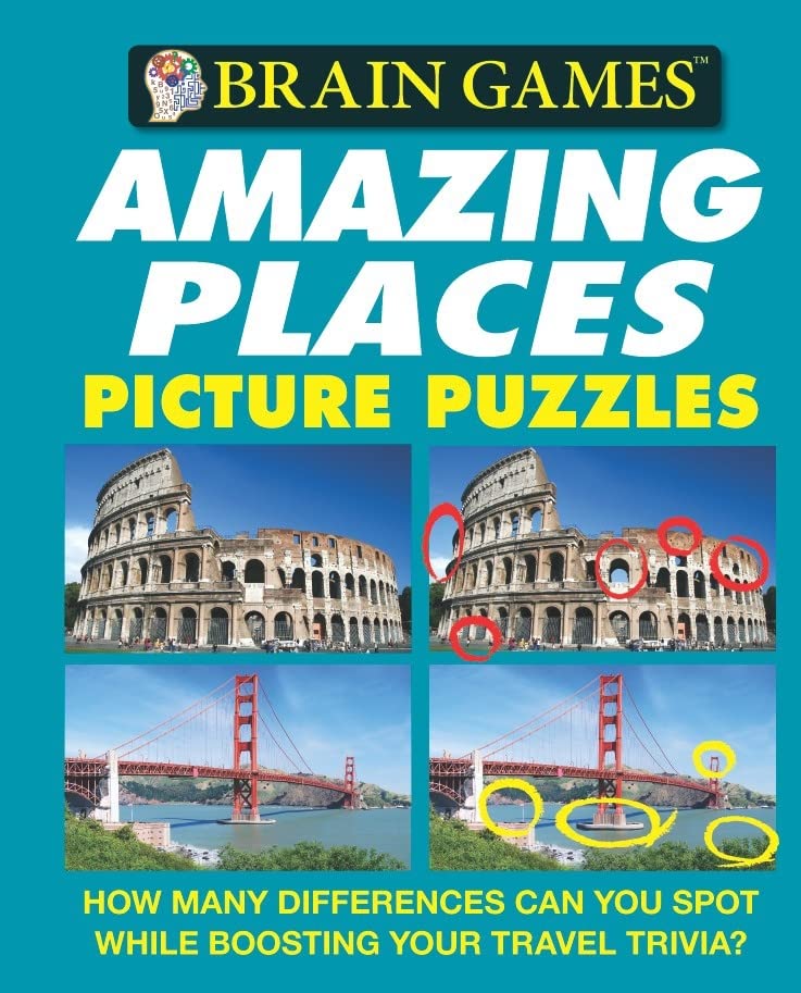 Book Cover Brain Games - Picture Puzzles: Amazing Places - How Many Differences Can You Spot While Boosting Your Travel Trivia?