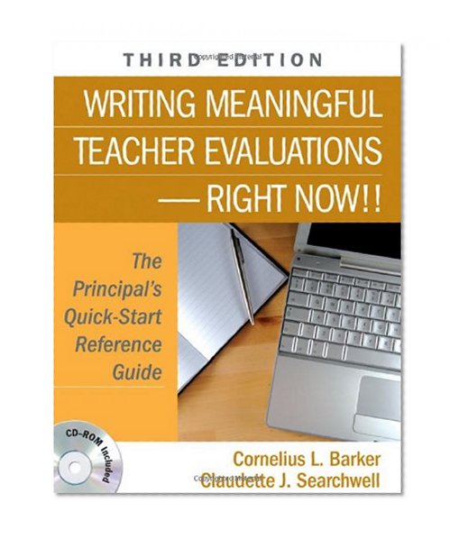 Book Cover Writing Meaningful Teacher Evaluations-Right Now!!: The Principal's Quick-Start Reference Guide