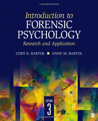 Book Cover Introduction to Forensic Psychology: Research and Application