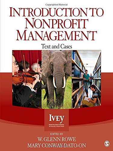 Book Cover Introduction to Nonprofit Management: Text and Cases (Ivey Casebook Series)