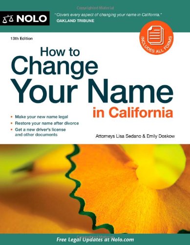 Book Cover How to Change Your Name in California