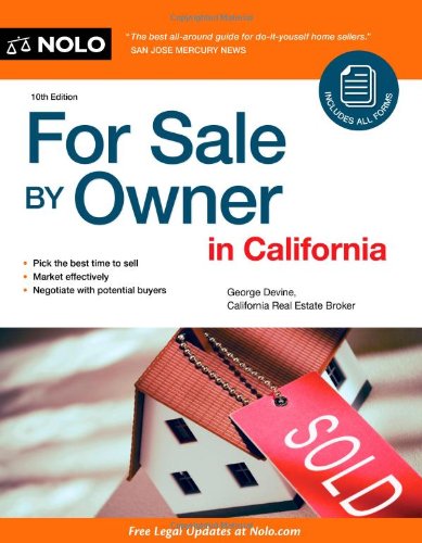 Book Cover For Sale By Owner in California
