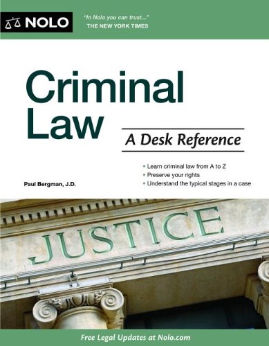 Book Cover Criminal Law: A Desk Reference