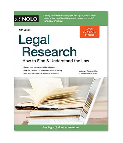 Book Cover Legal Research: How to Find & Understand the Law