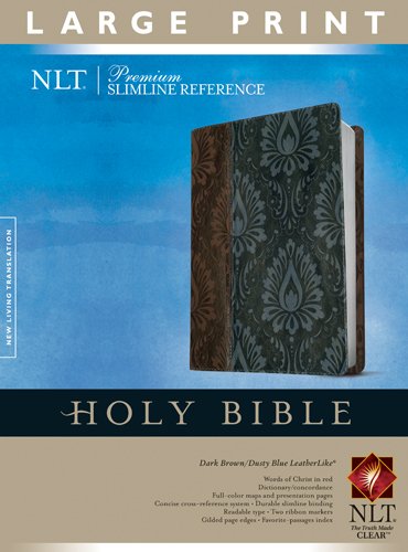 Book Cover Premium Slimline Reference Bible NLT, Large Print TuTone (Premium Slimline Reference Lp: Nltse)