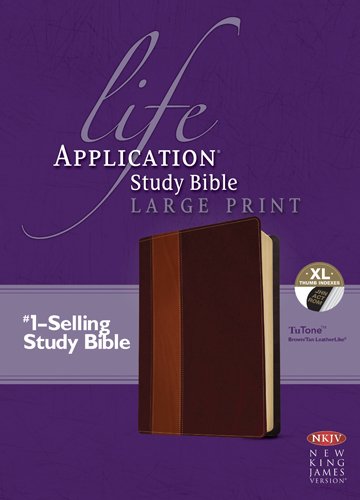 Book Cover Life Application Study Bible NKJV, Large Print TuTone