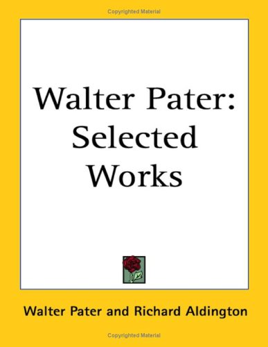 Book Cover Walter Pater: Selected Works