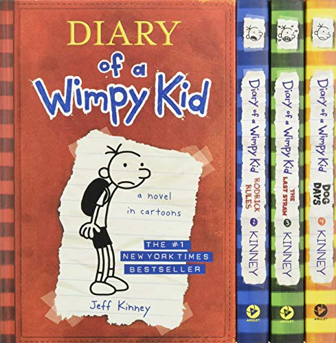 Book Cover Diary of a Wimpy Kid Box of Books 1-4 Revised