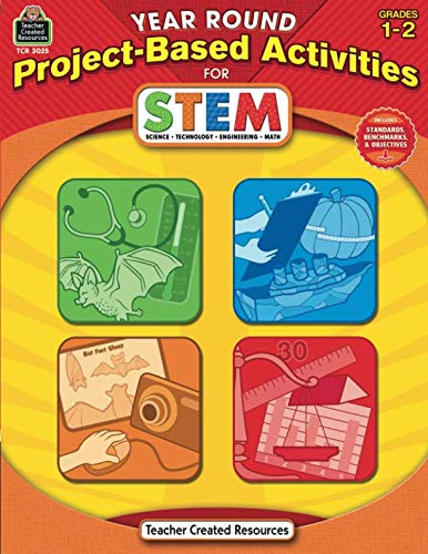 Book Cover Year Round Project-Based Activities for STEM Grd 1-2: Grades 1-2