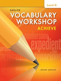 Book Cover Vocabulary Workshop Achieve Level D Grade 9