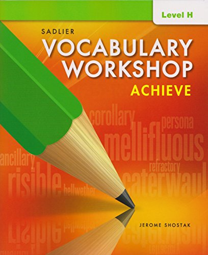 Book Cover Vocabulary Workshop Achieve Level H Grade 12+