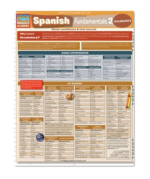 Book Cover Spanish Fundamentals 2 (Quick Study Academic)