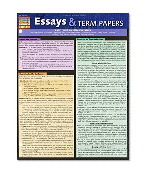 Book Cover Essays & Term Papers (Quick Study Academic)