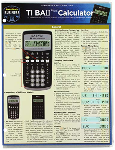 Book Cover TI BA 2 Plus Calculator (Quick Study Business)
