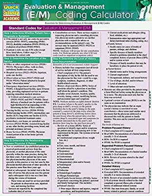 Book Cover Evaluation & Management (E&m) Coding Calculator: Quickstudy Laminated Reference Guide (Quick Study Academic)