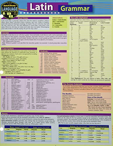 Book Cover Latin Grammar (Quickstudy Language) (English and Latin Edition)