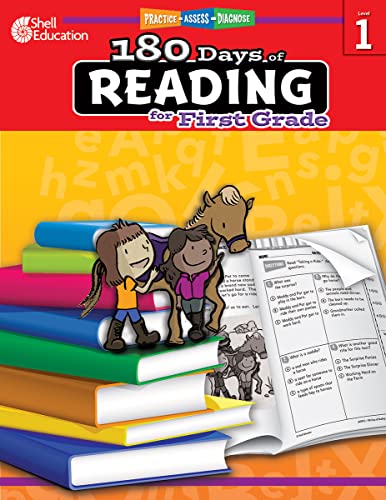 Book Cover Shell Education Practice, Assess, and Diagnose: 180 Days of Reading, Grade 1