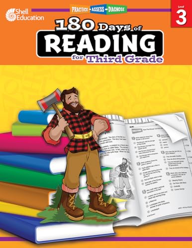 Book Cover 180 Days of Reading: Grade 3 - Daily Reading Workbook for Classroom and Home, Reading Comprehension and Phonics Practice, School Level Activities Created by Teachers to Master Challenging Concepts