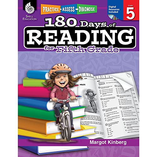 Book Cover 180 Days of Reading for Fifth Grade (Practice, Assess, Diagnose)