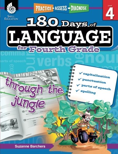 Book Cover 180 Days of Language for Fourth Grade (180 Days of Practice)