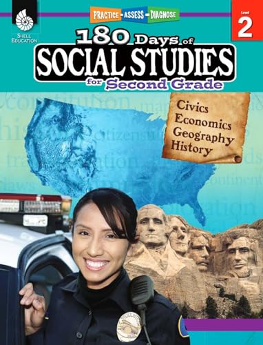 Book Cover 180 Days of Social Studies for Second Grade: Practice, Assess, Diagnose (180 Days of Practice)