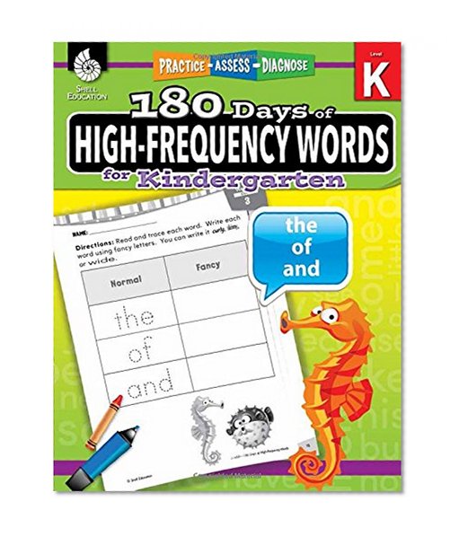 Book Cover 180 Days of High-Frequency Words for Kindergarten (180 Days of Practice)