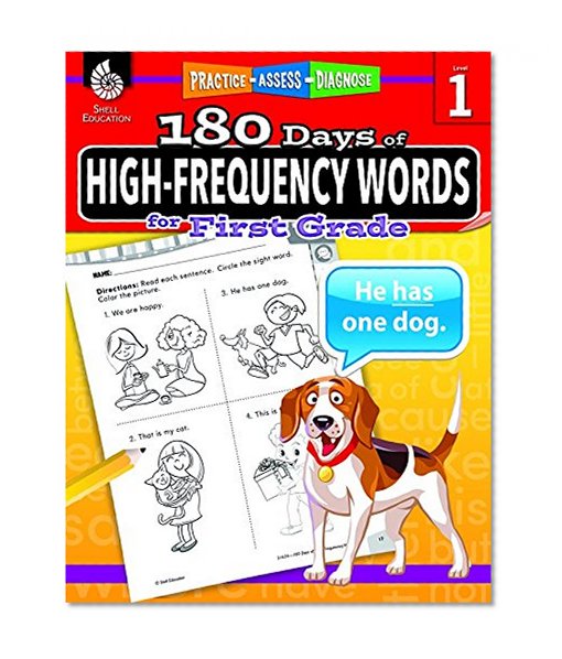 Book Cover 180 Days of High-Frequency Words for First Grade (180 Days of Practice)