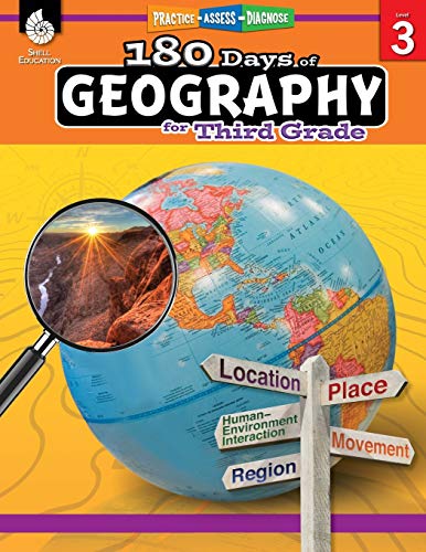Book Cover 180 Days of Geography for Third Grade (180 Days of Practice)