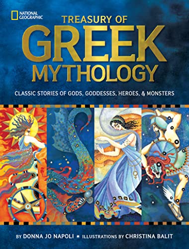 Book Cover Treasury of Greek Mythology: Classic Stories of Gods, Goddesses, Heroes & Monsters