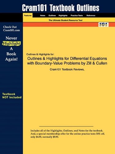 Studyguide for Differential Equations with Boundary-Value Problems by Zill & Cullen, ISBN 9780495108368