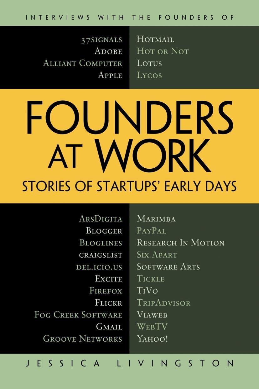 Book Cover Founders at Work: Stories of Startups' Early Days
