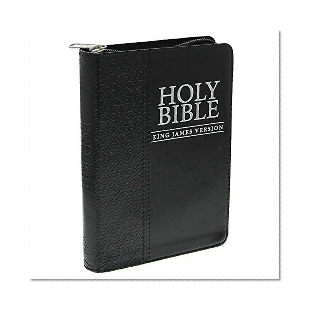 Book Cover Holy Bible: KJV Pocket Edition: Zippered Black