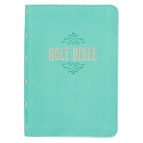 Book Cover Holy Bible: KJV Large Print Compact Edition: Aqua