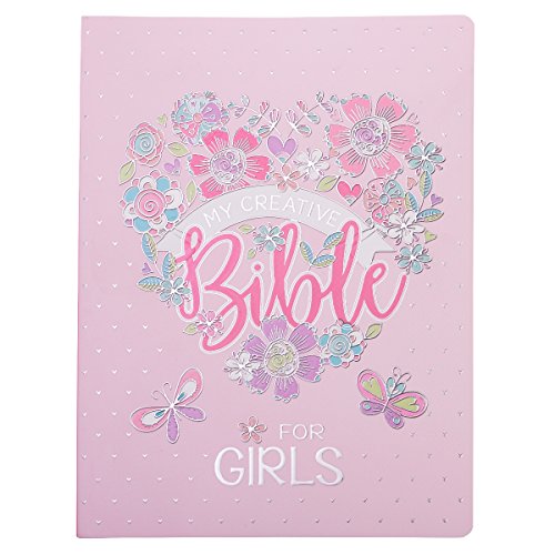 Book Cover ESV Holy Bible, My Creative Bible For Girls, Pink Flexcover Bible w/Ribbon Marker, Illustrated Coloring, Journaling and Devotional Bible, English Standard Version