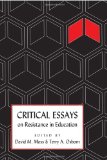 Critical Essays on Resistance in Education