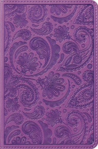 Book Cover ESV Compact Bible (TruTone, Purple, Paisley Design)