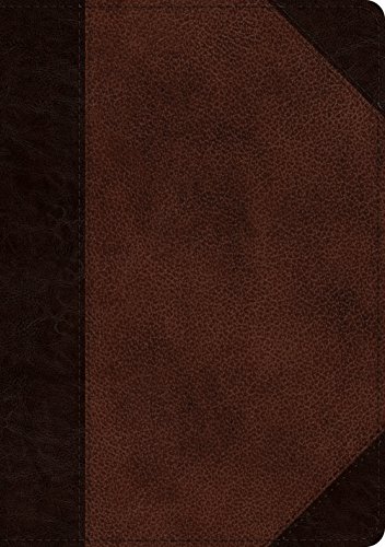 Book Cover ESV Single Column Journaling Bible, Large Print (TruTone, Brown/Walnut, Portfolio Design)