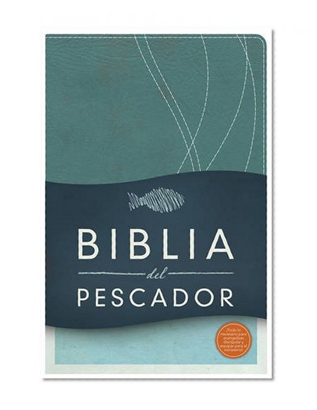 Book Cover RVR 1960 Biblia del Pescador, azul petróleo símil piel: Evangelismo Discipulado Ministerio (Spanish Edition)