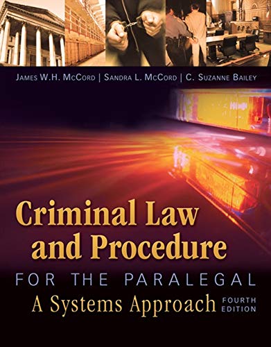 Book Cover Criminal Law and Procedure for the Paralegal