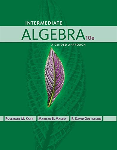 Book Cover Intermediate Algebra: A Guided Approach